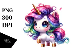 Cute Unicorn with Cool Haircut and Expressive Face, Funny Product Image 1