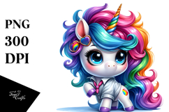 Vibrant Unicorn Playing PNG Product Image 1