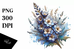 Detailed Small Wooden Sticker Flower Sublimation Clipart Product Image 1