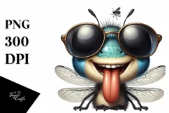 Detailed Dragonfly Funny Sunglasses Tongue Product Image 3