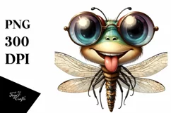 Detailed Dragonfly Funny Sunglasses Tongue Product Image 3