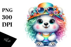 Baby Polar Bear | Watercolor Clipart Product Image 3