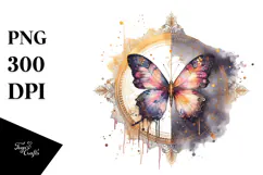 Boho Butterfly of Splashes, Transparent PNG Product Image 1