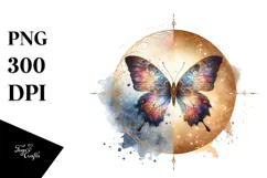 Boho Butterfly of Splashes, Transparent PNG Product Image 1