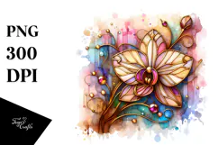 Abstract Wooden Small Stained Orchid | Sublimation | Product Image 1