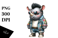 Cute Baby Rhino PNG Product Image 1