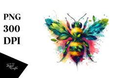 Vibrant Bee with Plant Leaves, 20 oz Tumbler Product Image 1