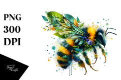 Vibrant Bee with Plant Leaves, 20 oz Tumbler Product Image 1