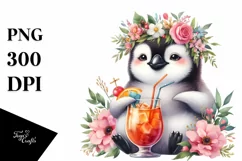 Colorful Penguin Cocktail Drink Product Image 3