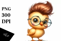 Baby Chicken Big Eyes with es | Sublimation | Clipart Product Image 3