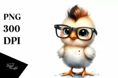 Baby Chicken Big Eyes with es | Sublimation | Clipart Product Image 3