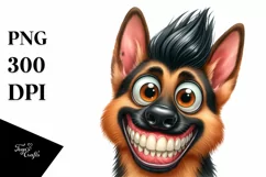 Funny German Shepherd Big Eyes Big Teeth Funny Haircut Product Image 1