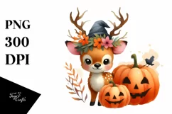 Cute Baby Elk Watercolor Clipart Product Image 1