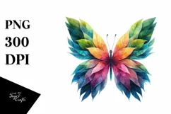 Vibrant Butterfly with Flowers, PNG Product Image 1