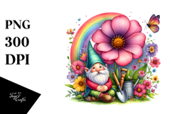 Gnome Rainbow Bird | Sublimation Clipart Product Image 1