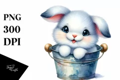 Colorful Baby Arctic Hare | Sublimation | Clipart Product Image 1