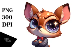 Ridiculously Cute Deer with Sparkling Eyes PNG Product Image 1
