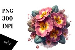 Glossy Primrose with Metallic Insertions | Clipart Product Image 1