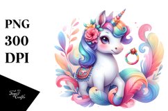 Unicorn with Bullfighting Ring PNG Product Image 1