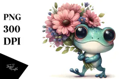Baby Frog Watercolor Clipart Product Image 1
