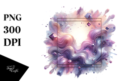 Abstract Pastel Violet Frame PNG Product Image 1