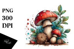 Detailed Wooden Stained Mushroom PNG Product Image 1