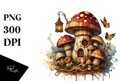 Detailed Wooden Stained Mushroom PNG Product Image 3