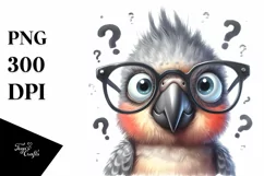 Confused Baby Parrot | Portrait Clipart Product Image 1