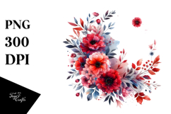 Vibrant Red Frame Abstract | Sublimation Clipart Product Image 1