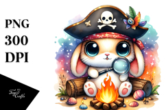 Vibrant Crazy Cute Baby Rabbit PNG Product Image 1