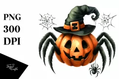 Funny Watercolor Haloween Spider | Haloween Clipart Product Image 3