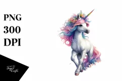 Baby Unicorn with Desert Scene PNG Product Image 1