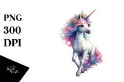 Baby Unicorn with Desert Scene PNG Product Image 1