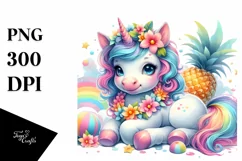Baby Cow with Lei PNG Product Image 1