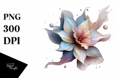 Pastel Daffodil Watercolor Splash PNG Product Image 1