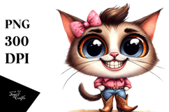 Expressive Cat with Goofy Smile | Clipart Product Image 1