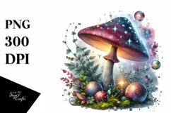 Shiny Magical Mushroom, Transparent PNG Product Image 3