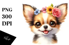 Cute Happy Chihuahua with Big Eyes PNG Product Image 1