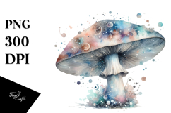 Mystical Celestial Mushroom Watercolor PNG Product Image 1
