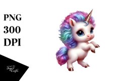 Cute Baby Unicorn Posing as Johnny Bravo | Sublimation | Product Image 3