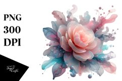 Abstract Glossy Camellia, Transparent PNG Product Image 1