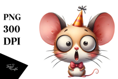 Ridiculously Cute Mouse with Party Hat, Trending on Product Image 1