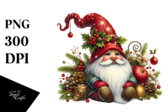 Detailed Christmas Gnome PNG Product Image 1