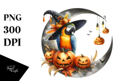 Macaw in Halloween Costume, Spooky PNG Product Image 1