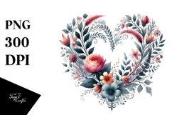 Floral Heart PNG Product Image 1
