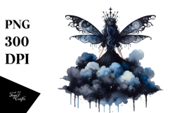 Gothic Fairy on Cloud PNG Product Image 1