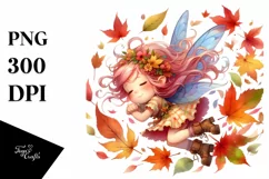 Colorful Fairy with Leaves PNG Product Image 3