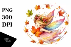 Colorful Fairy with Leaves PNG Product Image 3