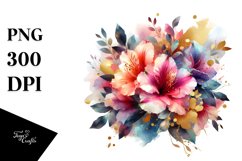 bouquet with Splash and Azalea | Sublimation | Clipart Product Image 3