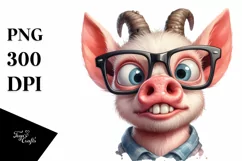 Funky Pig and Goat with es | Sublimation | Clipart Product Image 3